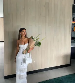 Manning Cartel Highly Strung Knit Halter Dress White Size 14 for rent on The Volte - image 2