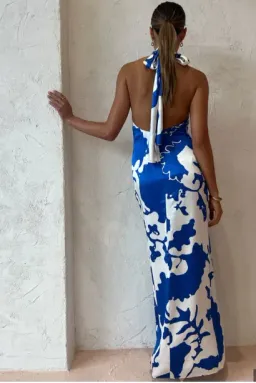 Sir The Label Esme Halter Dress Merce Abstract Print Size 3 / AU 12 for rent on The Volte - image 3