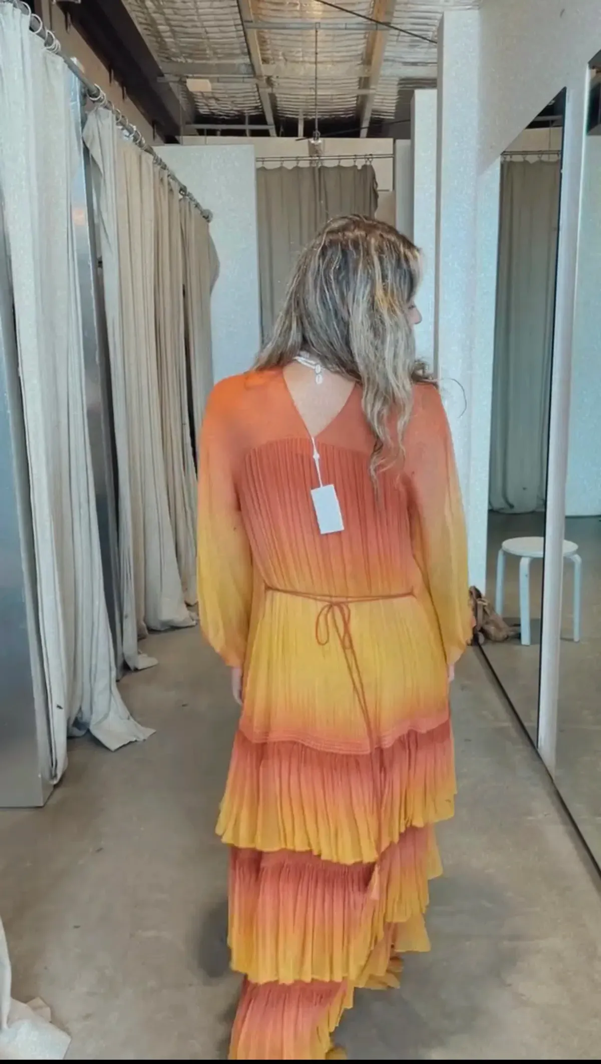 Zimmermann Postcard Tiered Gown Ombre Sunshine Size 1 / AU 10 - Image 2