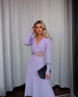 Dion Lee Pinnacle Braid Dress in Violet Size 10 for rent on The Volte - image 1