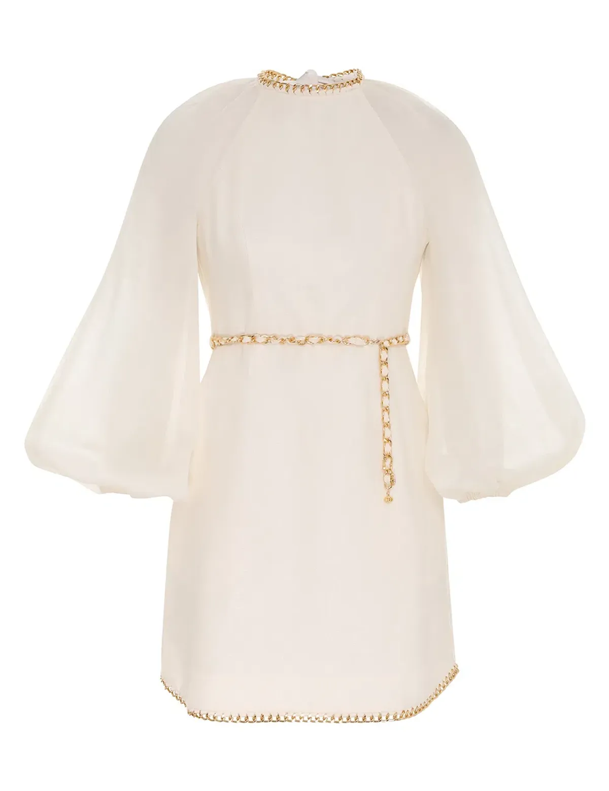 Zimmermann Rouleau Chain Mini Dress Pearl Size 0 / Au 8  - Image 3