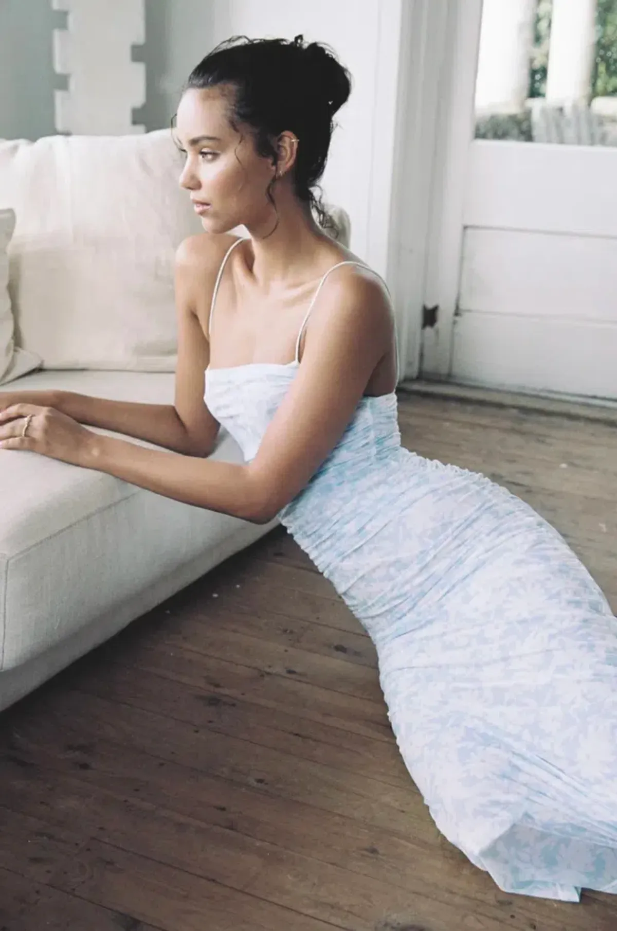 Significant Other Verona Dress Midi Blue Size 8 - Image 3