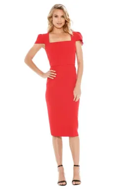 Yeojin Bae Double Crepe Aimee Dress Midi Red Size 8 for rent on The Volte - image 1