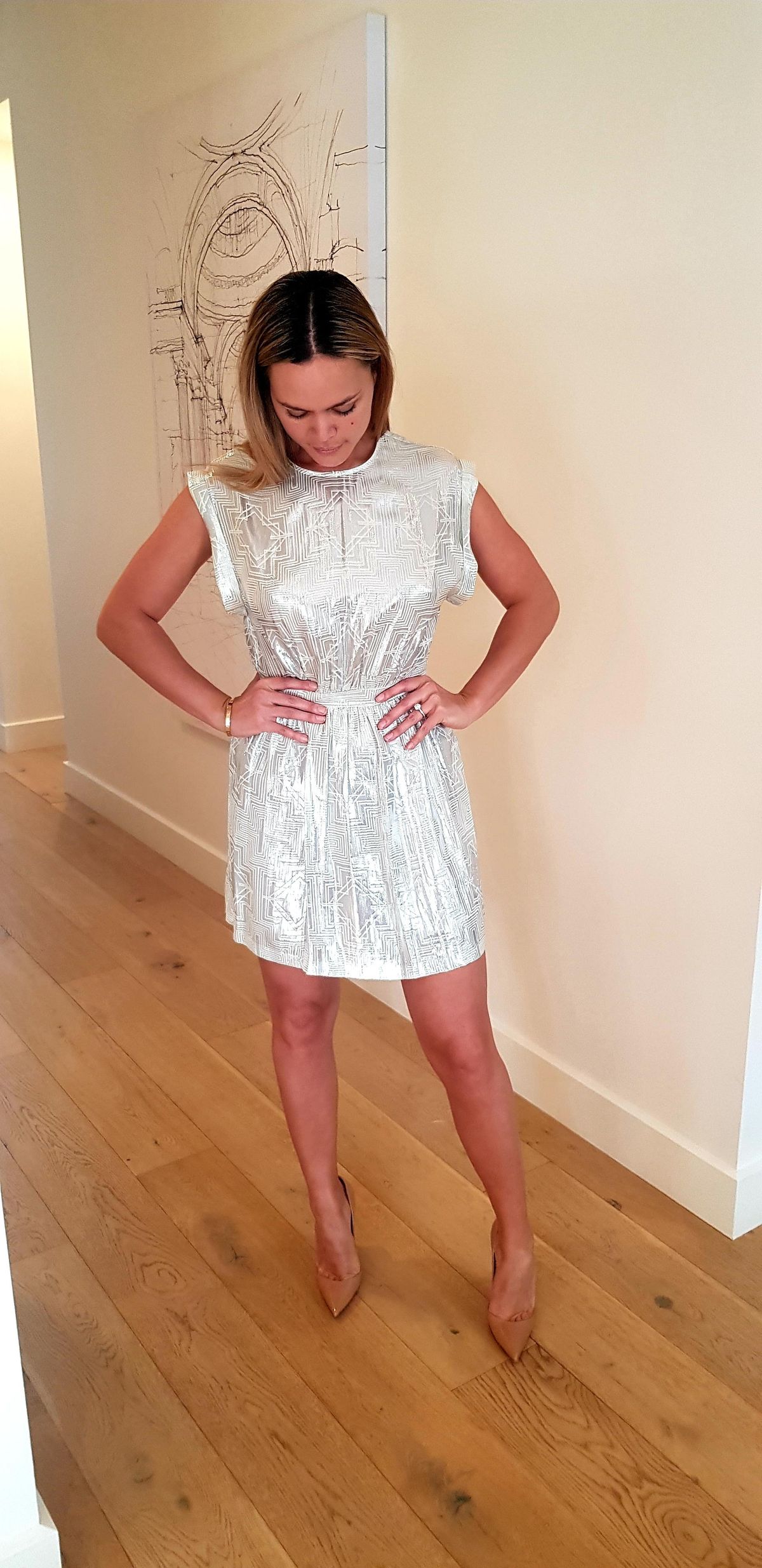 Sass & Bide Sega Sega Dress in Metallic Silver size 8 - Image 2
