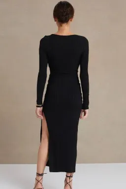 Bec & Bridge Della Vita Midi Dress in Black Size 12 / L for rent on The Volte - image 3