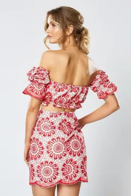 Winona Calypso Set Red Print Size 8 for rent on The Volte - image 4