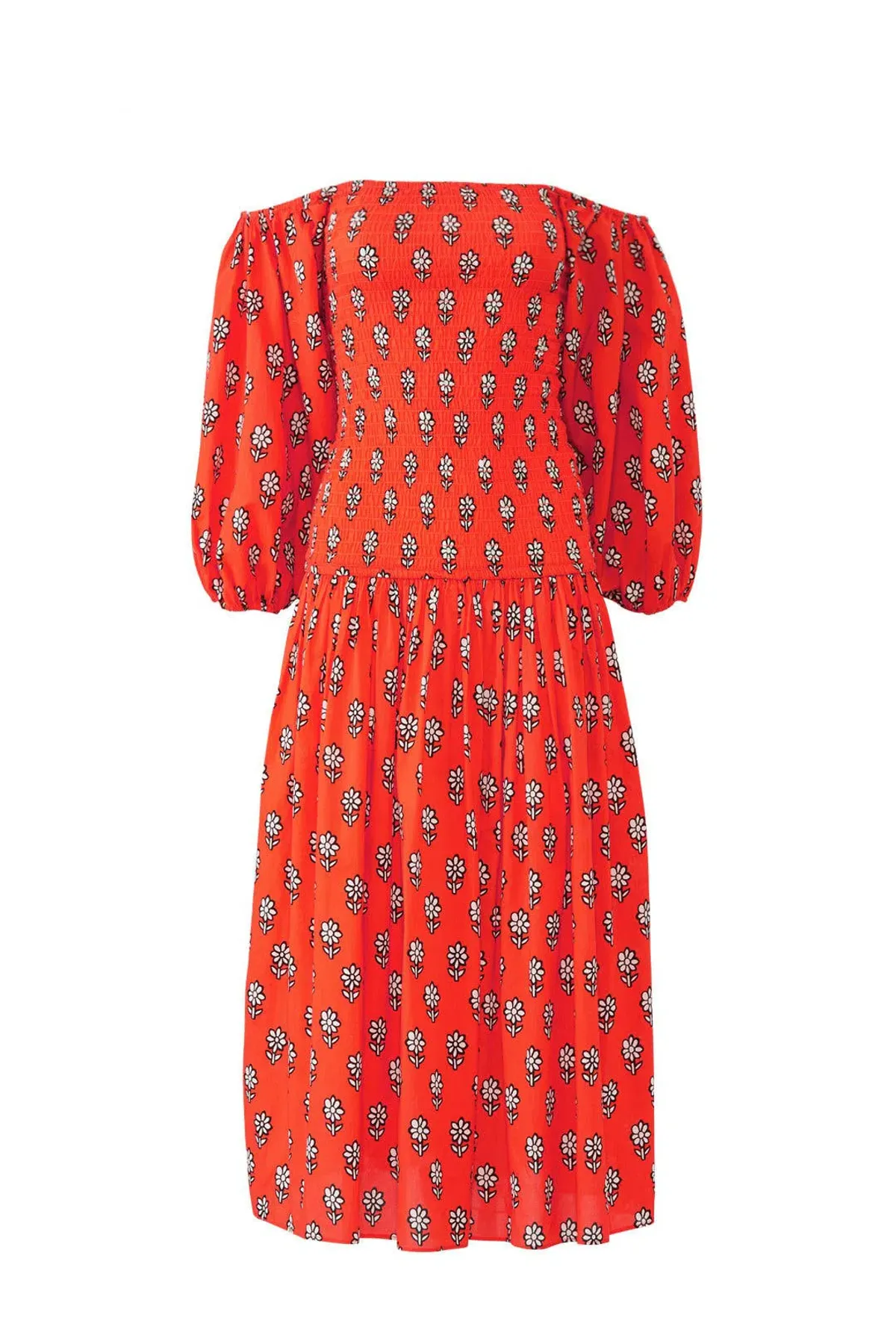 Rhode Harper Midi Dress Red/Print Size 10 - Image 3