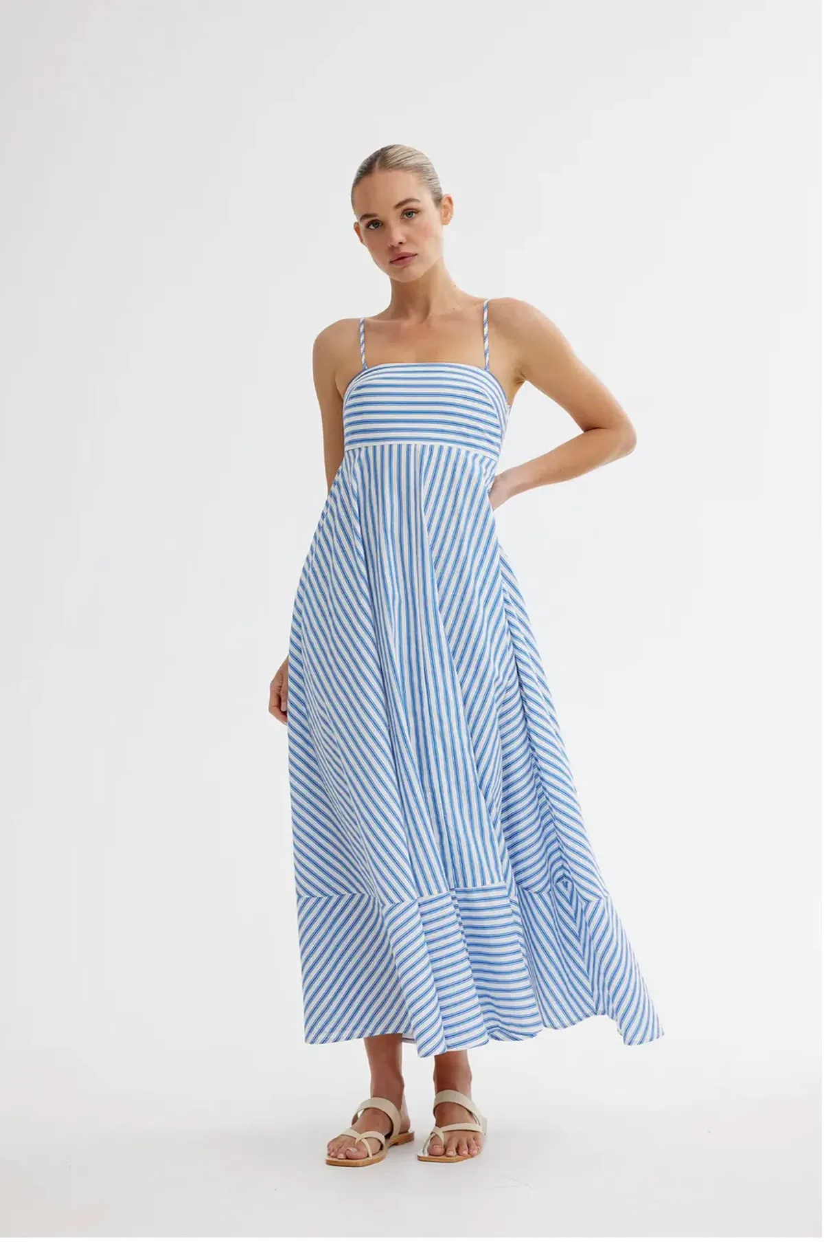 Aston Studio - Rue Dress - Sapphire Stripe - Size 10 - Image 1