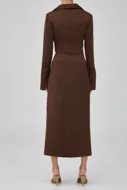 C/MEO CollectiveCollective Midi Skirt Brown Size 10  for rent on The Volte - image 4