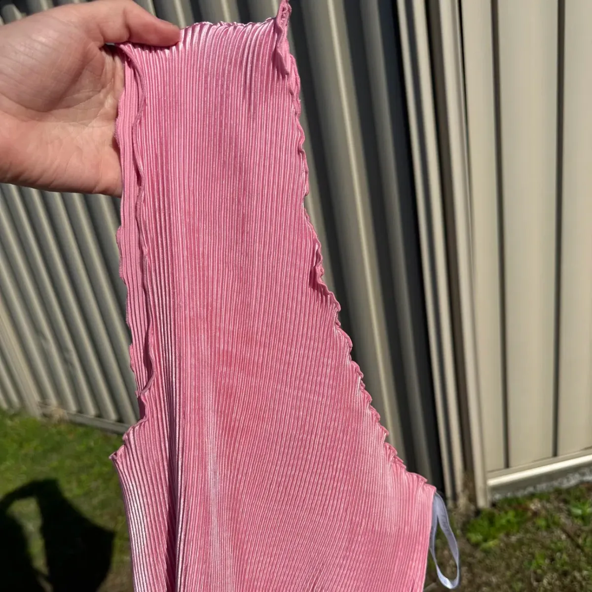 L'Idee Soiree Pleated One Shoulder Dress in Pink Size 8 - Image 6