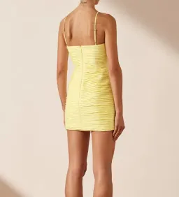 Shona Joy Thea Keyhole Mini Dress Yellow Size 8 / S for rent on The Volte - image 2