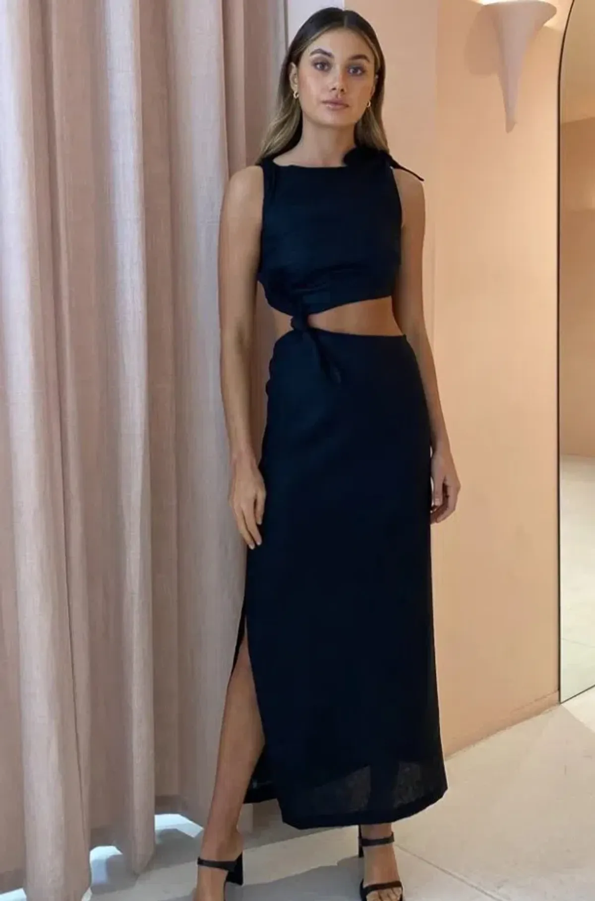 Sir the Label Ambroise Knot Dress Black Size 1 / Au 8 - Image 1