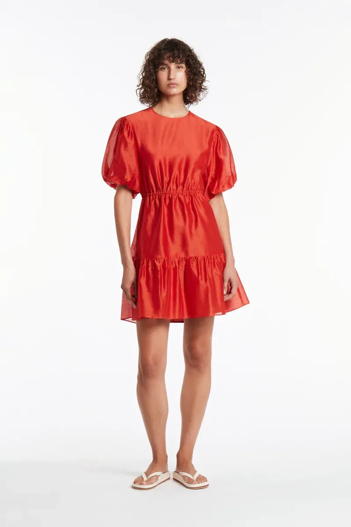 Sir the Label Lucelia Puff Sleeve Mini Dress Red Size 2 / Au 10 - Image 4