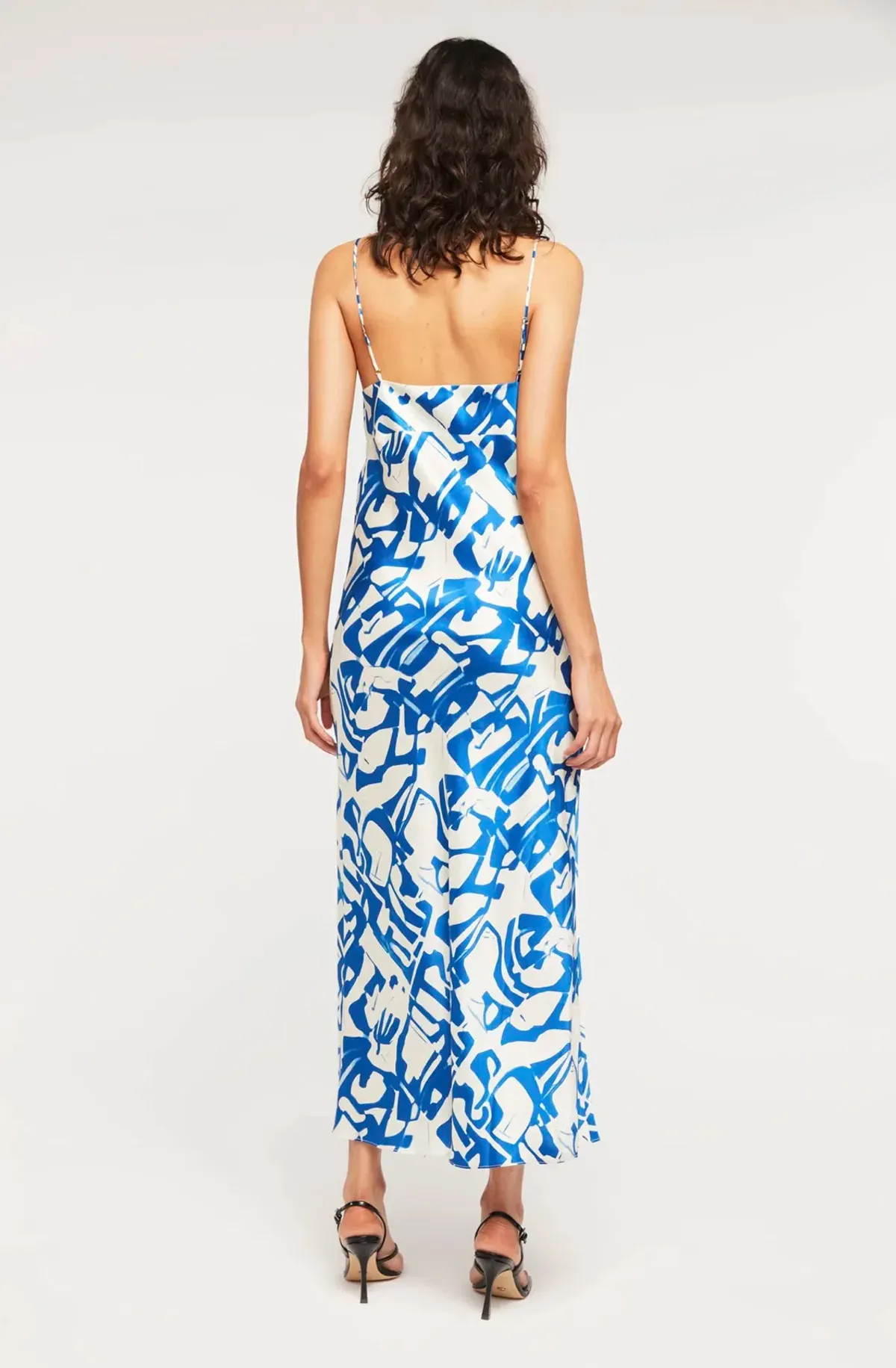 Ginia Fresco Dress Blue Multi Size 8 - Image 7