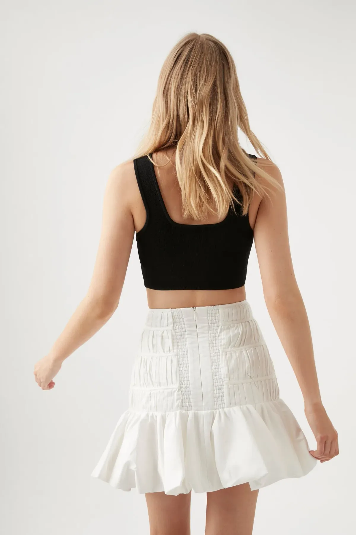 Aje Parfum Corset Crop Knit Top Black Size 8 - Image 3