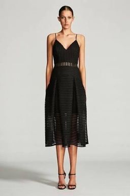 Shona Joy Pegasus Pleated Cocktail Midi Dress for rent on The Volte - image 1