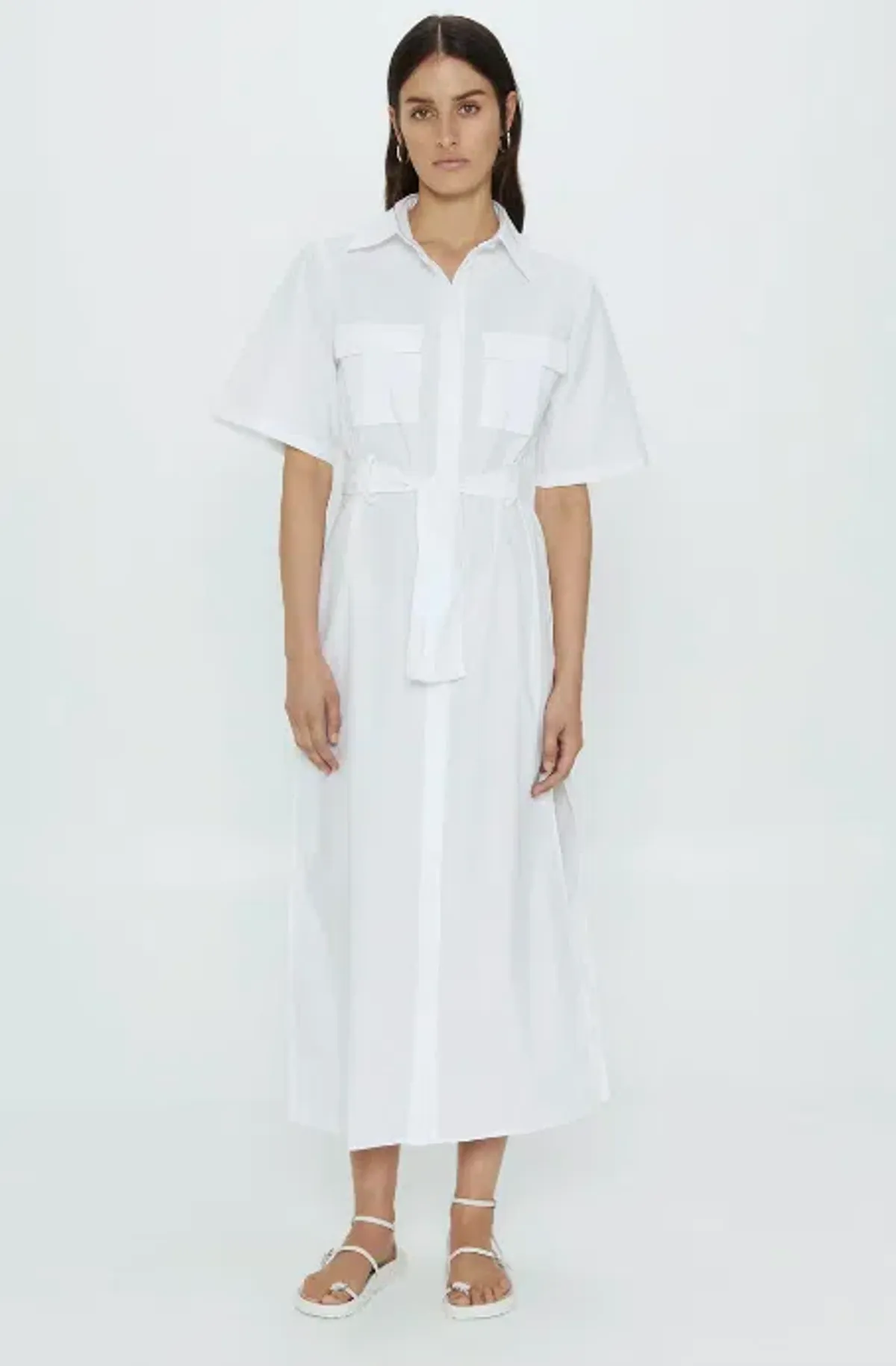 Third Form Roam Maxi Shirt Dress White Size 14 - Image 1