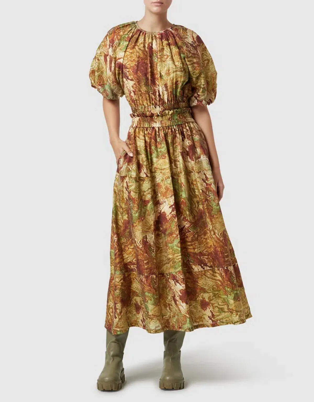 Ministry Of Style Re-Rooted Maxi Dress Brown Size AU 14 - Image 1