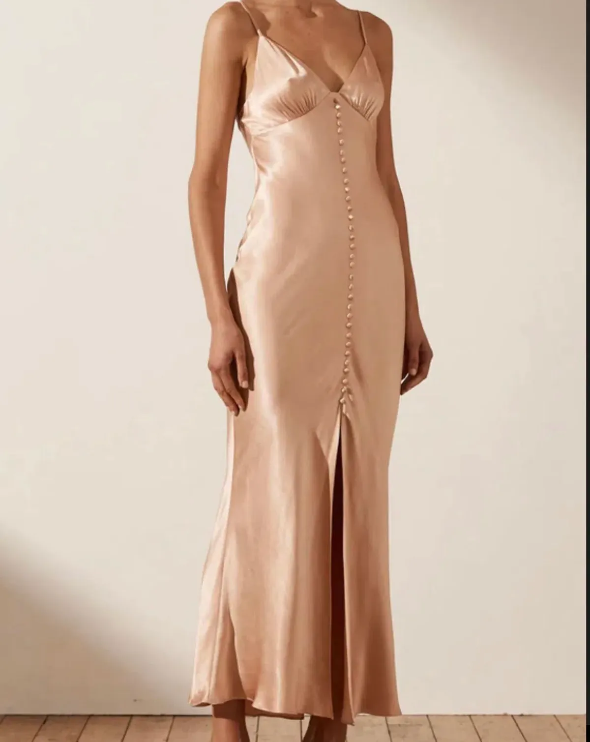 Shona Joy La Lune Bias Slip Dress in Dessert Rose Size 6 - Image 4