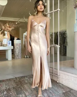 Shona Joy La Lune Bias Slip Dress in Dessert Rose Size 6 for rent on The Volte - image 3