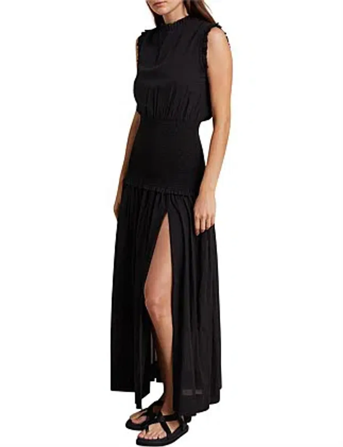 Bec & Bridge Felice Shirred Maxi Dress Black Size 8 / S - Image 3