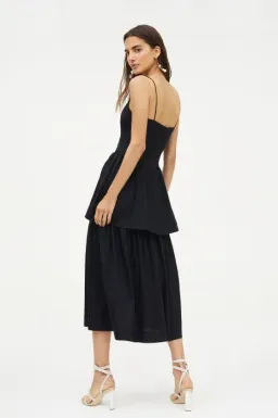 Manning Cartell Girl On Film Midi Dress Black Size 6 for rent on The Volte - image 2