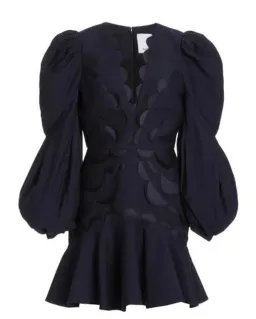 Acler Dixon Mini Dress Navy Size 6 for rent on The Volte - image 3