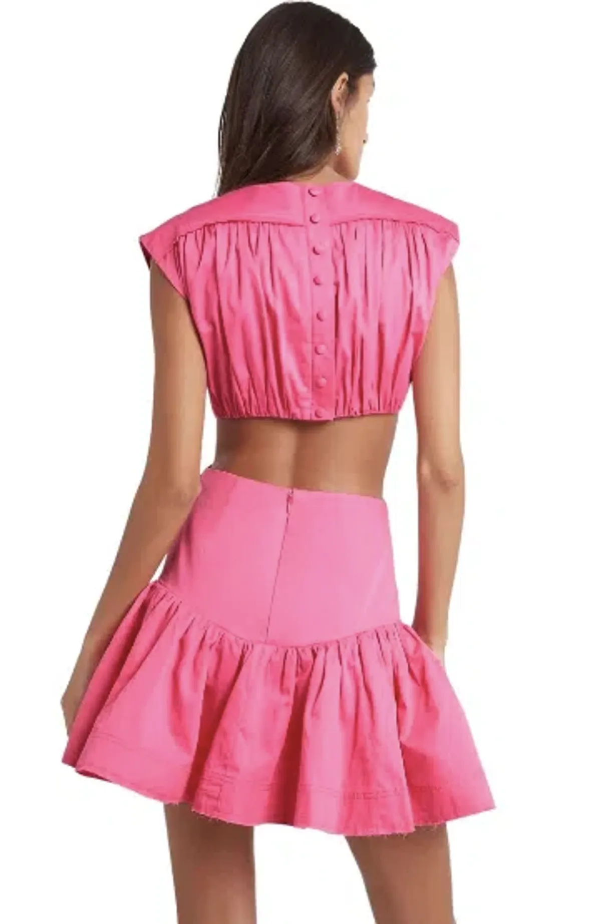 Aje Solstice Cut Out Ring Flip Mini Dress Pink Size 8 / S - Image 3
