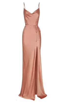 Shona Joy - La Lune Bias Cowl Maxi Dress - Rosé - Size 8 for rent on The Volte - image 2