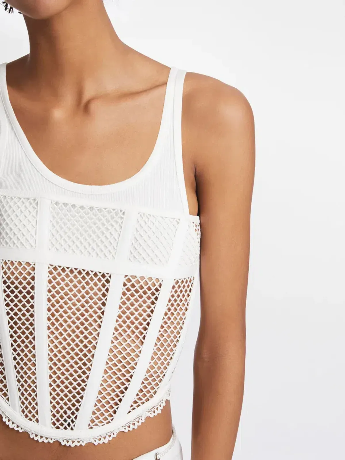 Dion Lee  Net Lace Suspended Corset Ivory Size XS/Au 8  - Image 3