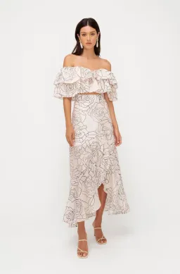 Sheik Catalina Top And Maxi Skirt Set Print Size 10 for rent on The Volte - image 2