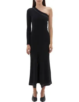 Bassike Asymmetrical One Shoulder Dress Black Size 4 for rent on The Volte - image 3