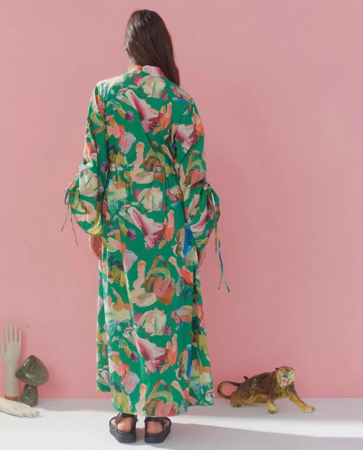 Alemais Arlo Shirt Dress Forrest Size 8 - Image 3