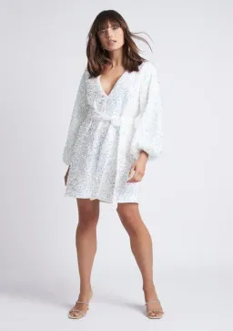 Sheike Xanadu Mini Dress White Sequin Size AU 10 for rent on The Volte - image 1
