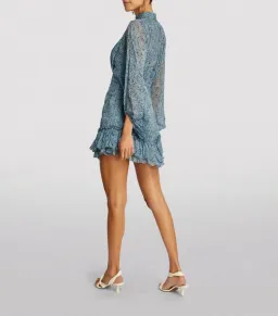 Shona Joy Harmony Ruched Mini Dress Blue Size AU 16 for rent on The Volte - image 2