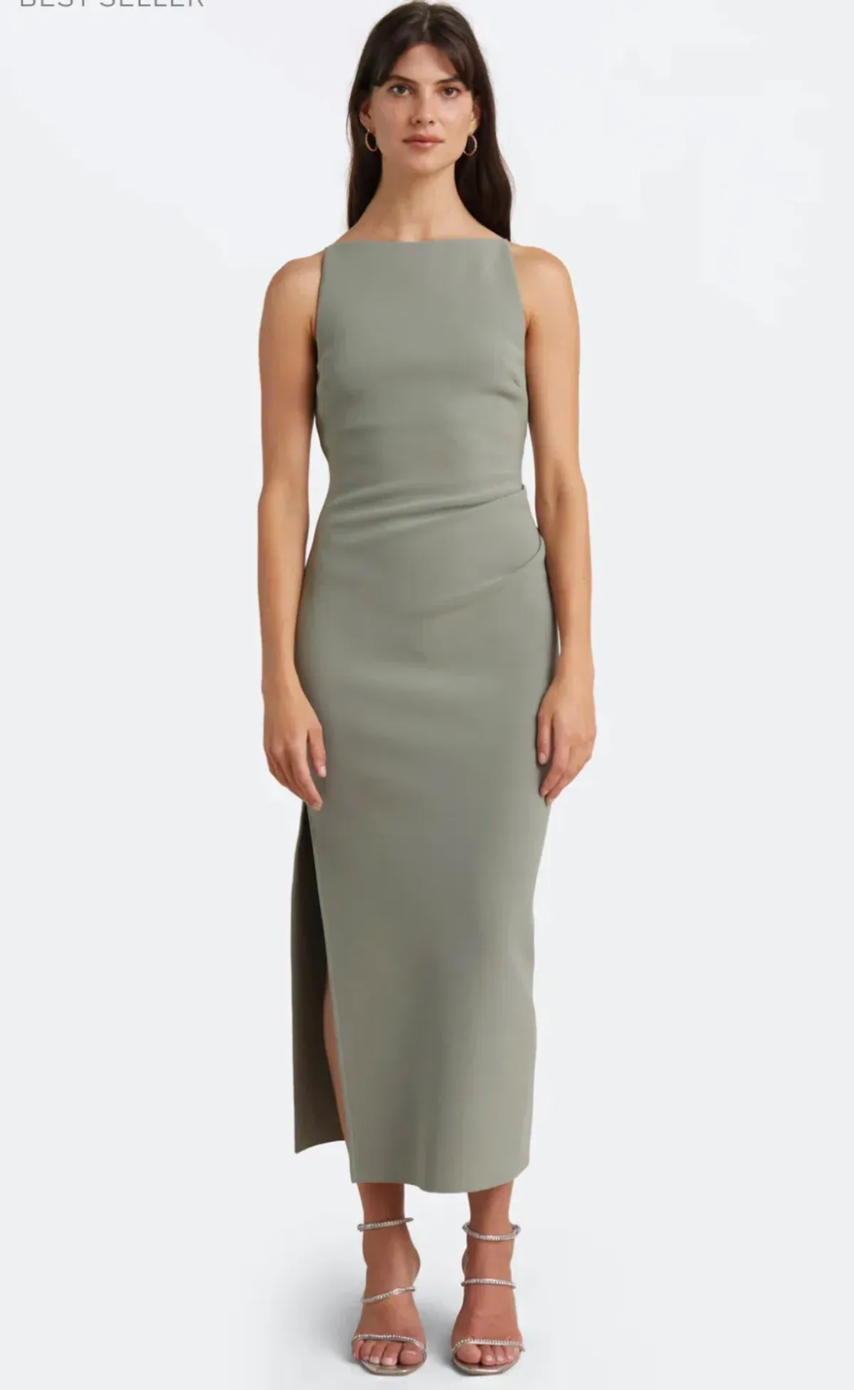 Bec & Bridge Be Mine Tuck Dress in Sage Green Size AU 6  - Image 1