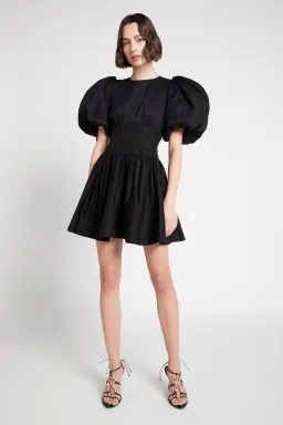 Aje Gianna Puff Sleeve Mini Dress Black Size AU 4 for rent on The Volte - image 1