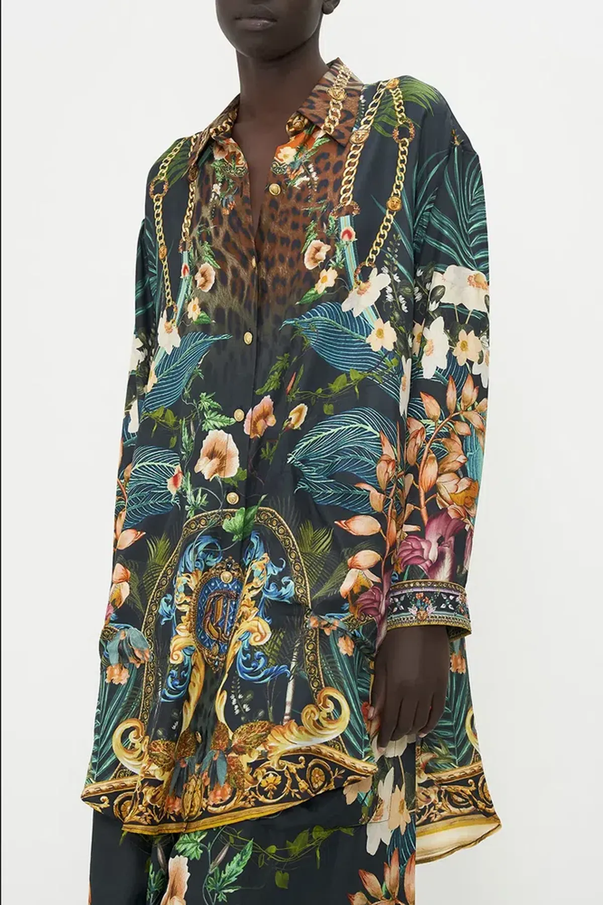 Camilla Shirt Tunic With Pockets Print Size S/AU 10 - Image 2