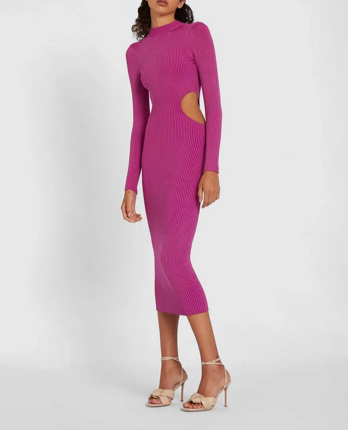 By Johnny Raine Knit Midi Dress Berry Size 10 - Image 2