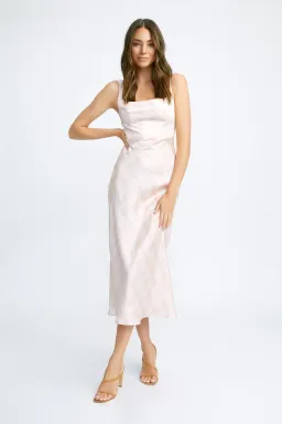 Kookai Yale Midi Dress Checkered Prints Size 8 for rent on The Volte - image 1