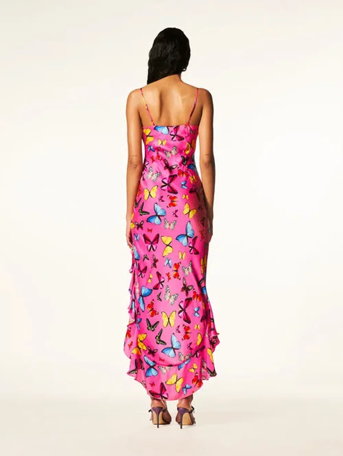 Mirae Paris Valentina Butterfly Rose Dress Pink Size Au 6 - Image 2