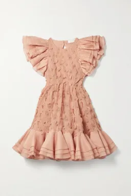 Zimmermann The Dancer Frilled Mini Dress in Blush Size 1 (AU 10) for rent on The Volte - image 3