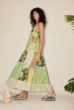 Alemais Winnie Spliced Midi Dress Multi Size AU 8 for rent on The Volte - image 2