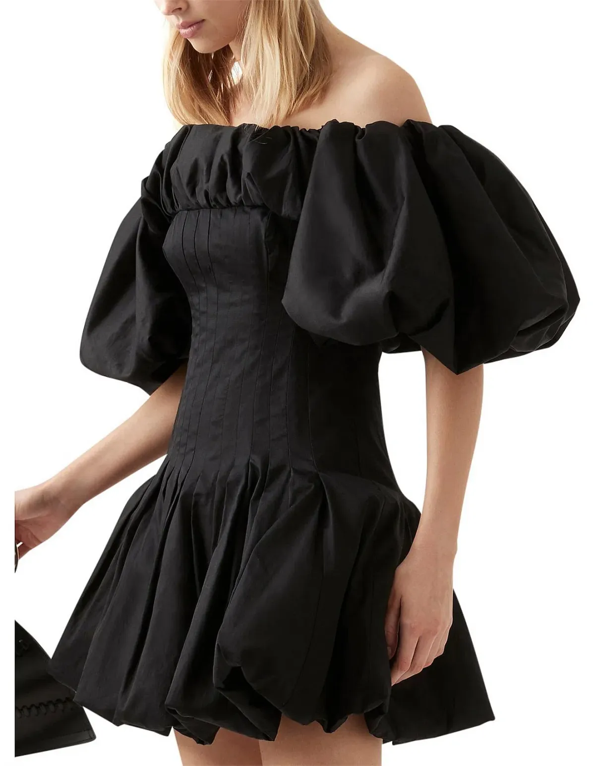 Aje Arles Off Shoulder Mini Dress Black Size AU 6 - Image 2