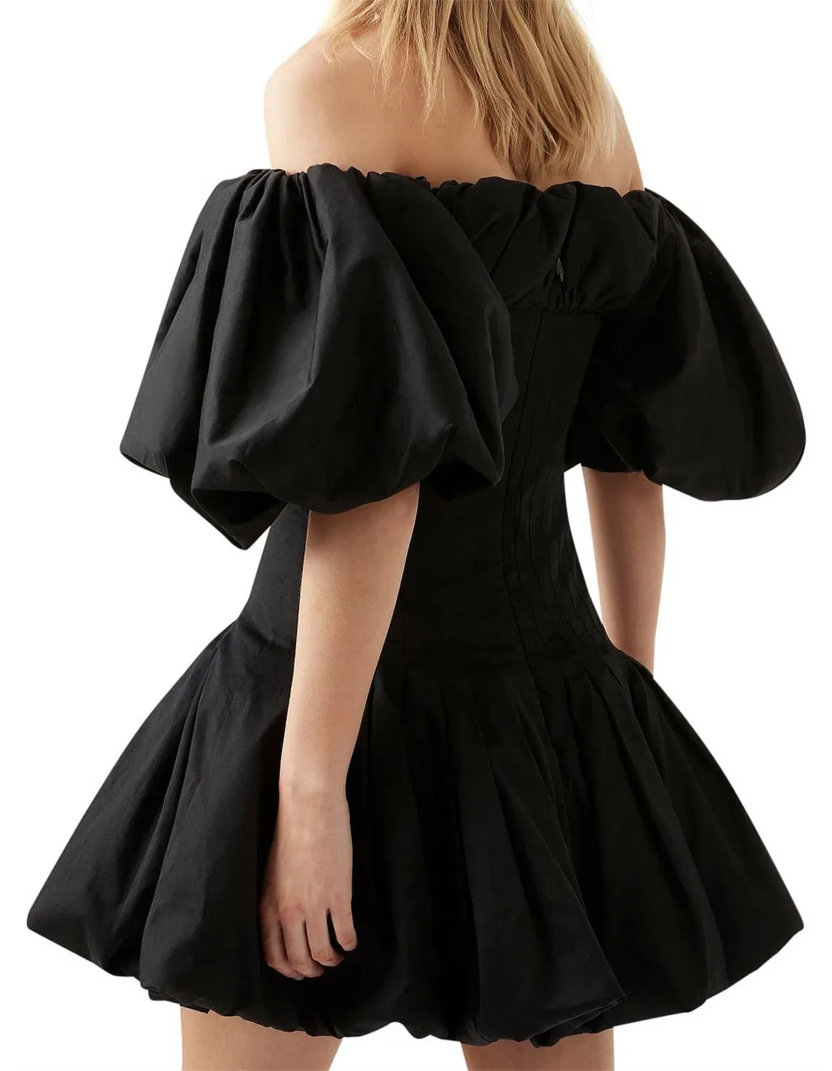 Aje Arles Off Shoulder Mini Dress Black Size AU 6 - Image 3
