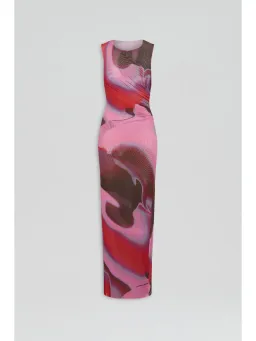 Scanlan Theodore Italian Watercolour Dress Raspberry Pink Size AU 8 for rent on The Volte - image 4