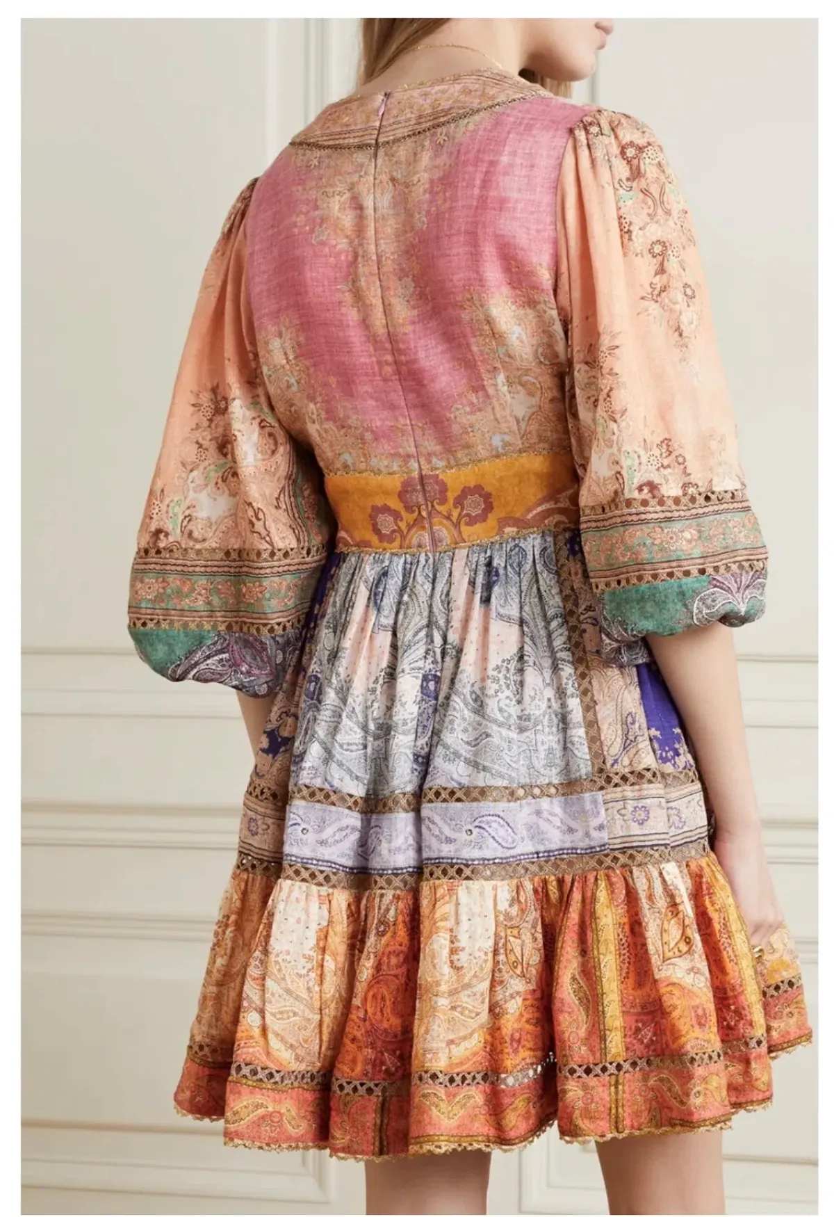 Zimmermann Anneke Lantern Mini Dress Print Size 3 / Au 14 - Image 5