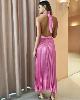 Lidee Renaissance Split Gown Hot Pink Size AU 10  for rent on The Volte - image 3