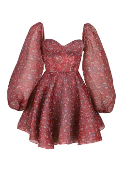 Selkie Crimson Princess Dress Floral Size XS/AU 8 for rent on The Volte - image 4