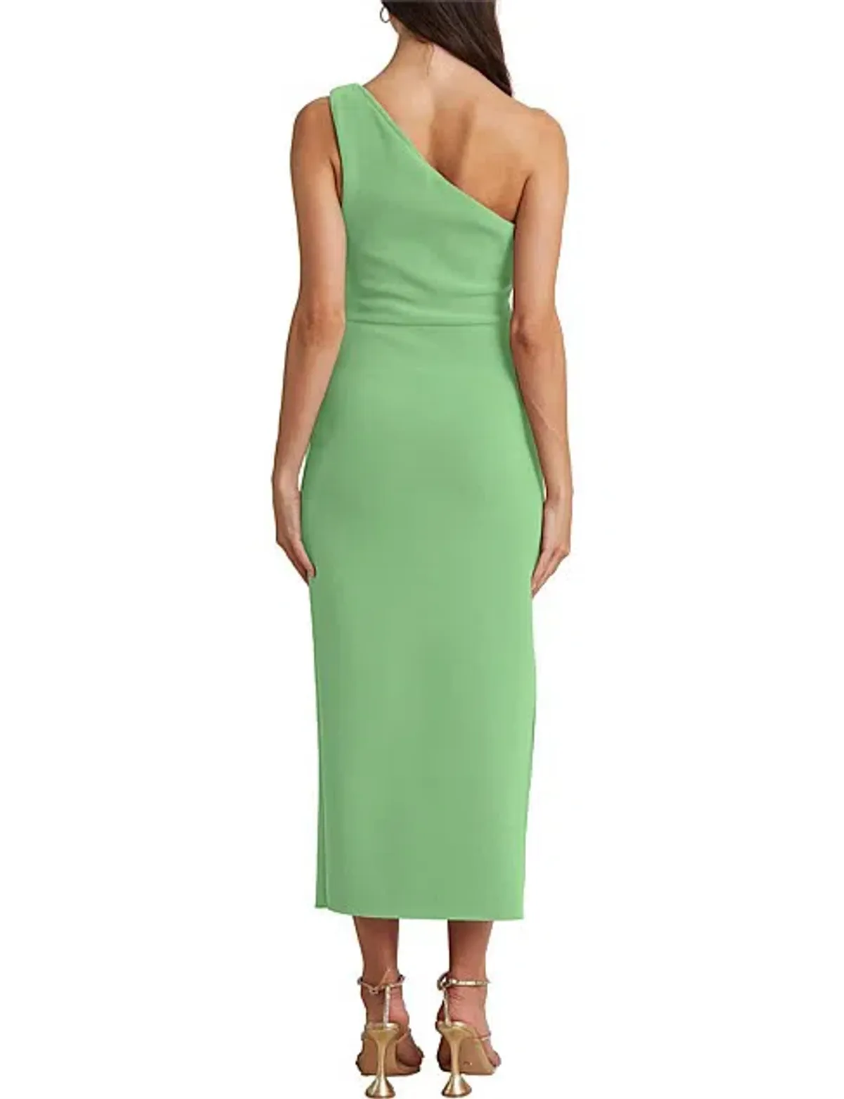 Bec & Bridge Clover Asymmetrical Midi Dress Green Size AU 6 - Image 2